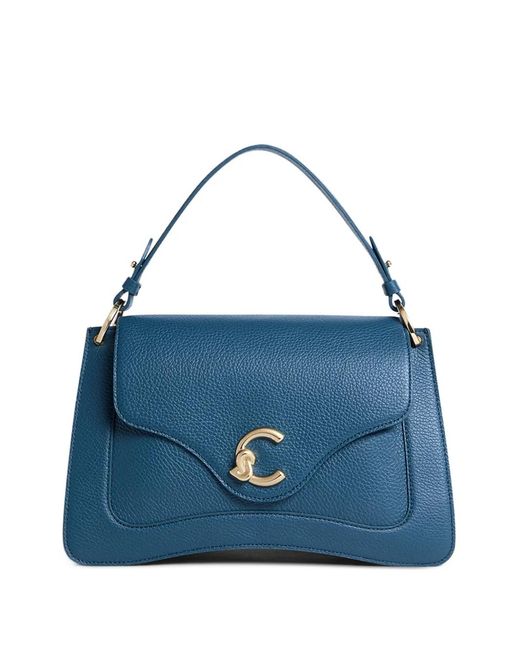 Coccinelle C-Me ロゴ ショルダーバッグ M Blue