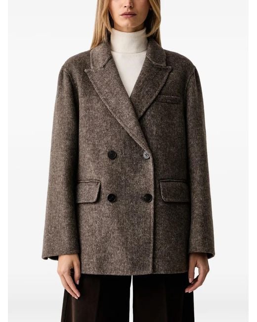 ViCOLO Brown Double-Breasted Blazer