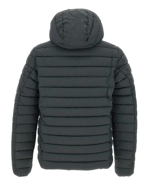 Save The Duck Gray Mito Juncus Hooded Padded Jacket for men