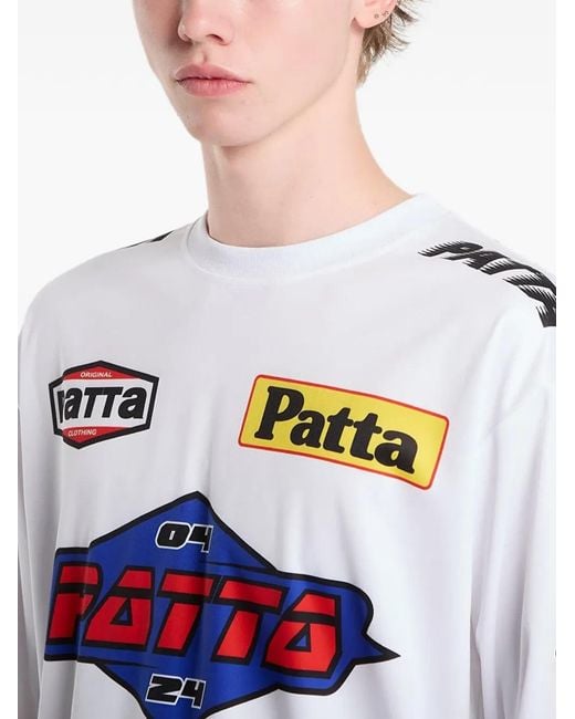 PATTA White Sponsor Long-Sleeve T-Shirt