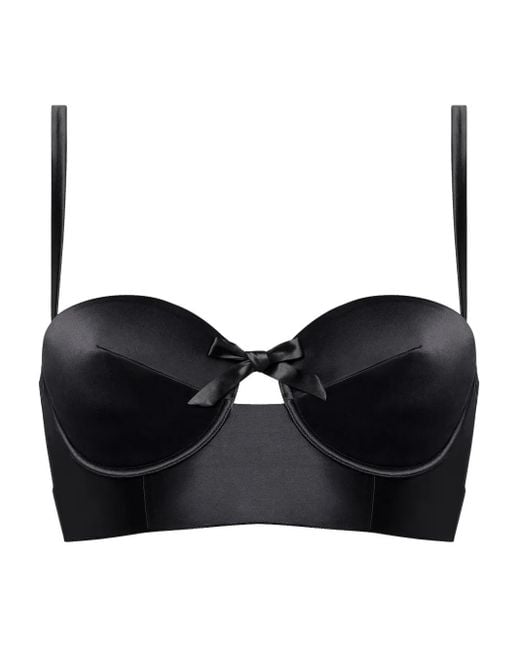 Eres Black Greta Bow-Detail Bra
