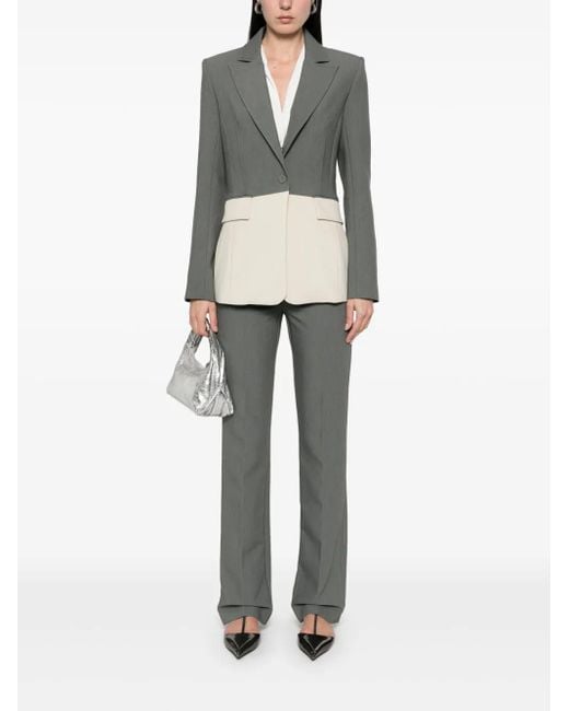Patrizia Pepe Gray Colour-Block Blazer