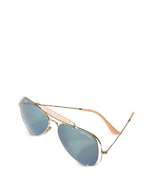 Dolce & Gabbana Blue X Ray-Ban Pilot-Frame Sunglasses