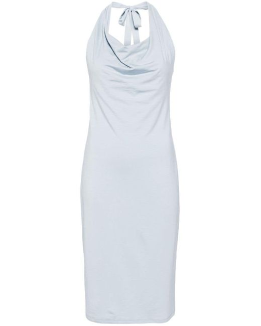 Reformation White Zoisa Halterneck Jersey Dress