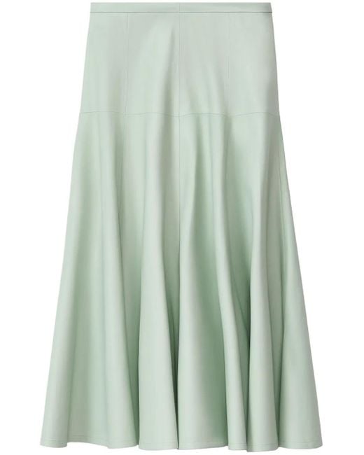 Fabiana Filippi Green Flared Midi Skirt