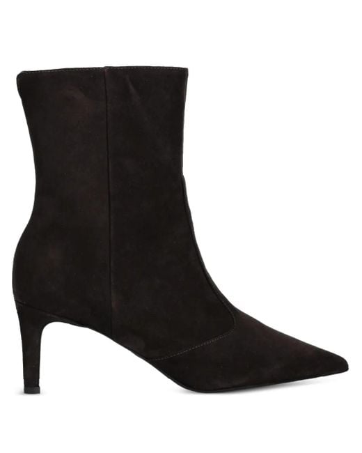 Furla Black Pointed-Toe Zipped Boots