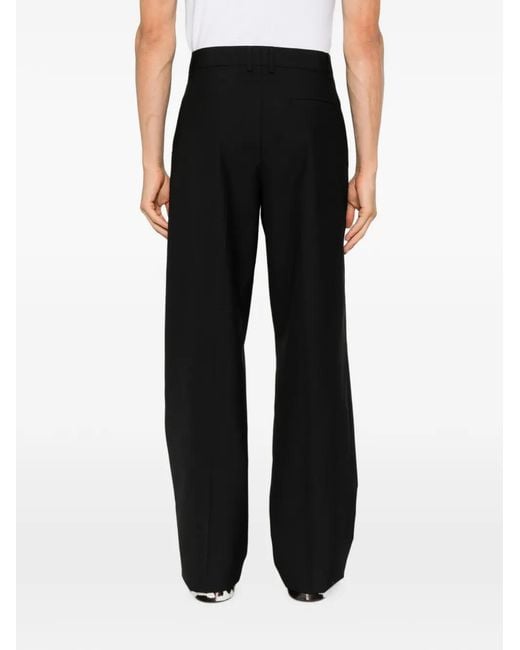 Moschino Black Straight-Leg Trousers With Classic Waistband And Tailored Finish for men