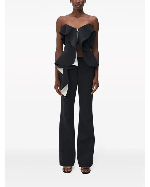 Jonathan Simkhai Black Desiree Draped Top
