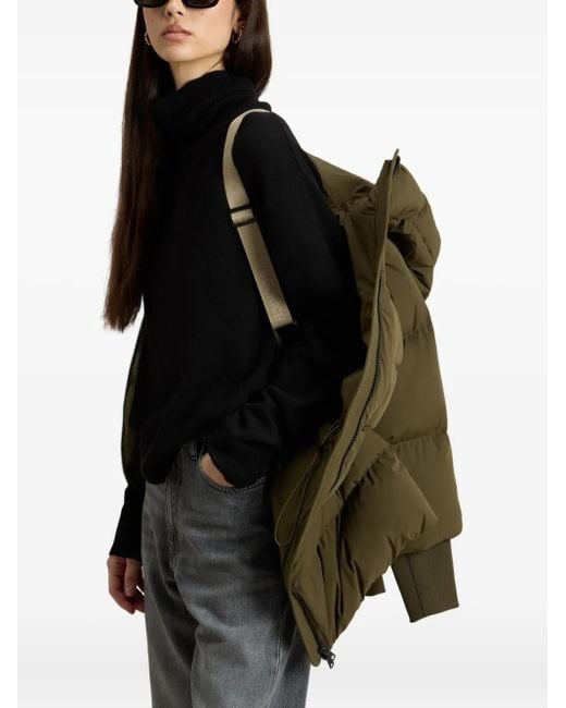 Cappotto Trapuntato Con Cappuccio di Woolrich in Green