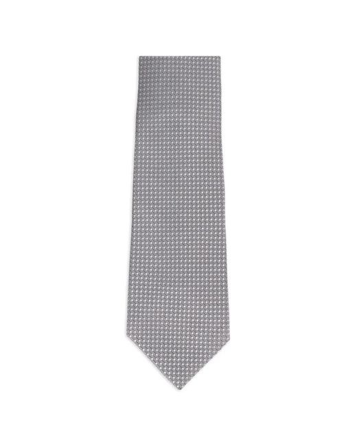 Tom Ford Gray Geometric-Pattern Tie for men
