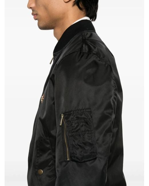 メンズ Valentino Garavani ジップアップ ボンバージャケット Black