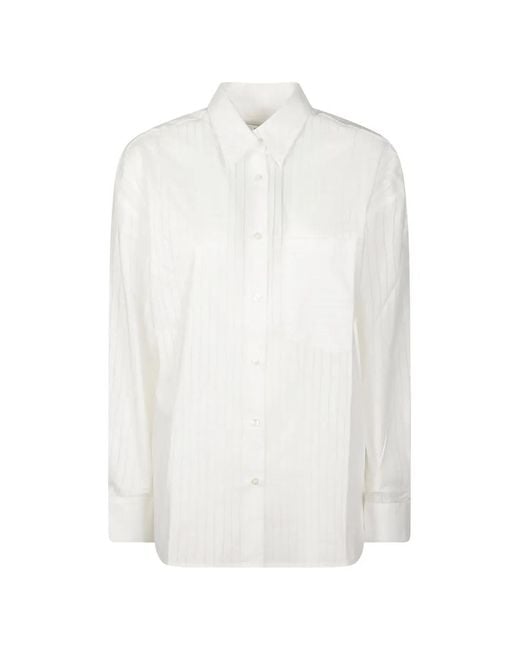 IRO White Chest-Pocket Long-Sleeve Shirt