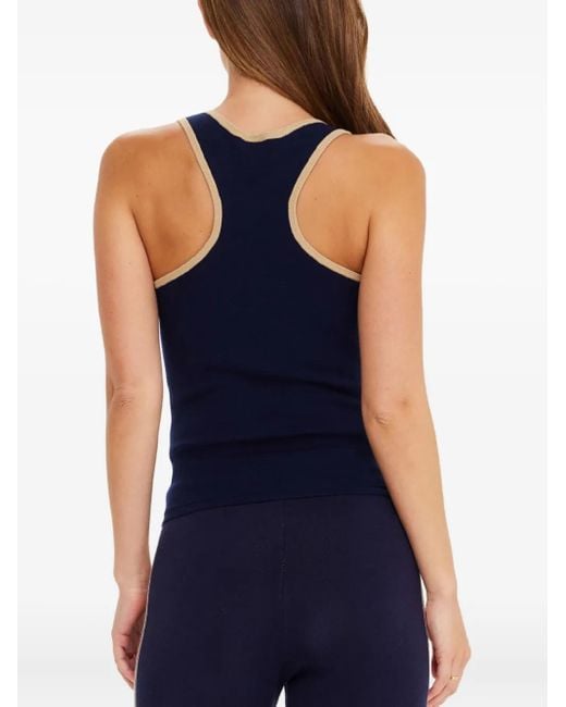 The Upside Blue Equine Raf Knit Tank Top