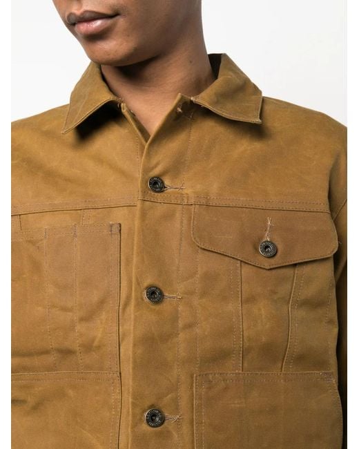 Filson Brown Long-Sleeve Buttoned Shirt Jacket for men