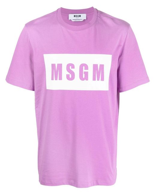 Homme T-shirts T-shirts MSGM T-shirt Coton MSGM pour homme en coloris Bleu 
