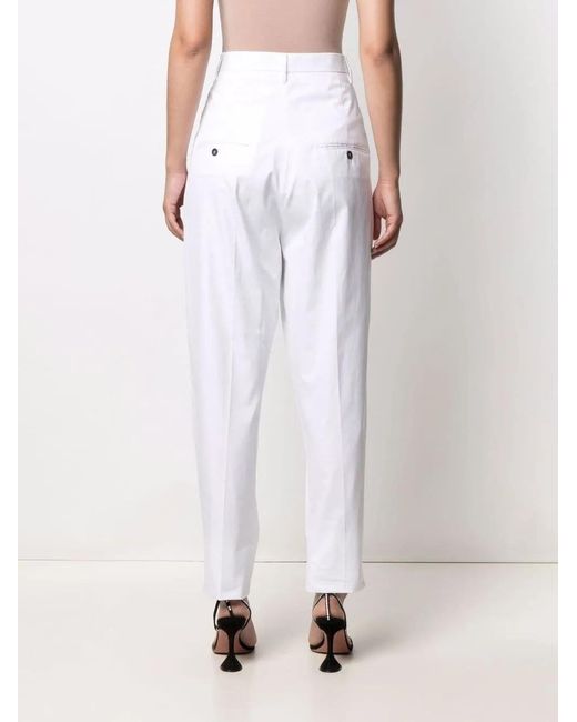 Pantalon Fuselé À Taille Haute N°21 en coloris White