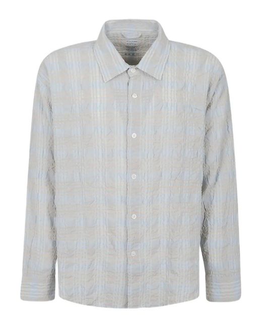 mfpen Gray Exact Checked Shirt for men