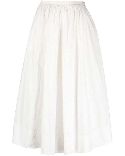 Falda midi con cintura alta Forte Forte de color White