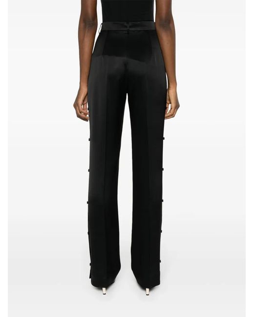 Nanushka Black Felina Straight-Leg Trousers