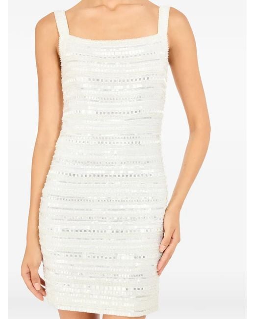 Jenny Packham White Gigi Beaded Mini Dress