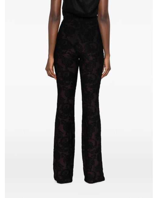 Etro Black Printed Flared Trousers