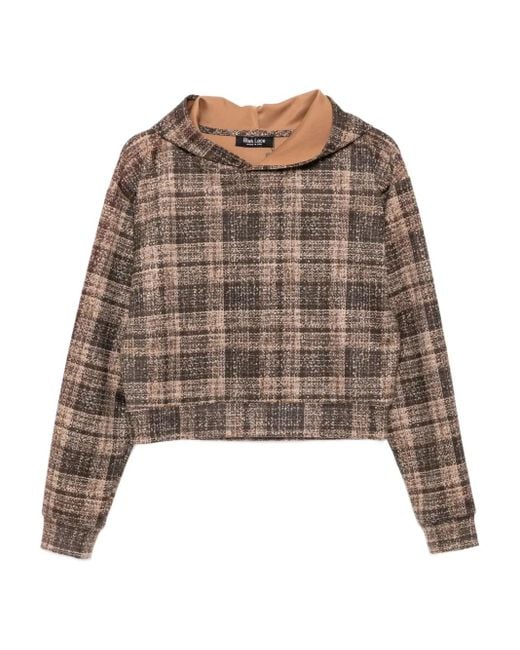 BLAKLACE Brown Karierter Hoodie