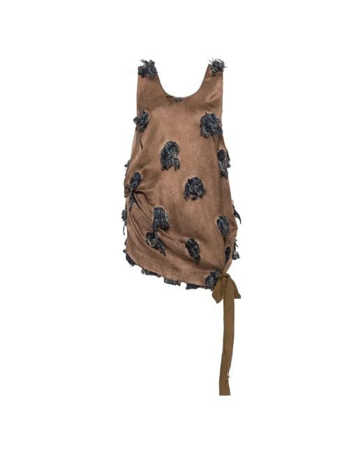 Uma Wang Natural Tara Fringed-Embellishment Top