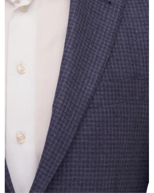 Canali Blue Checked Blazer for men