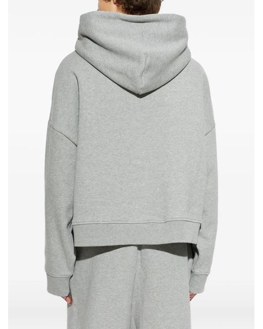 Entire studios Gray Mélange-Effect Hoodie