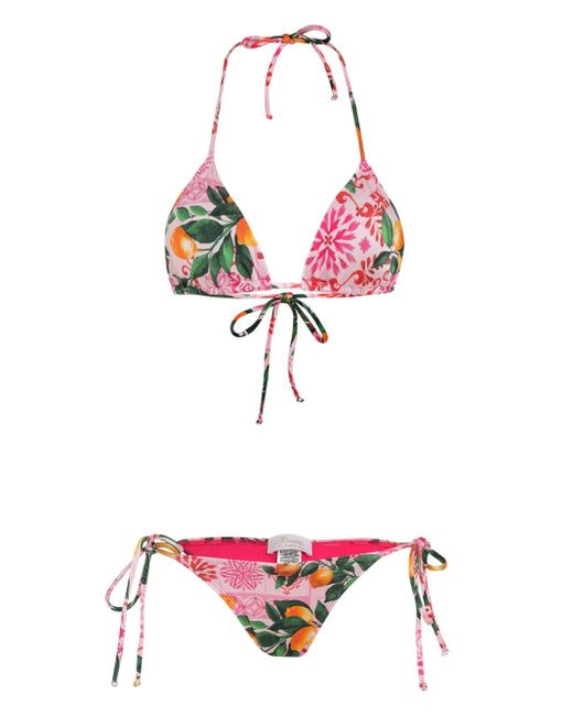 Brigitte Bardot White Bikini Mit Blumen-Print