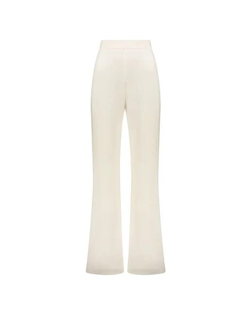 Ellery White High-Waisted Flared-Leg Trousers
