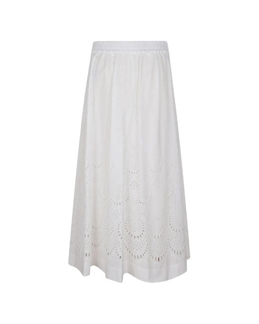 P.A.R.O.S.H. Rok Met Ringlets En A-Lijn in het White
