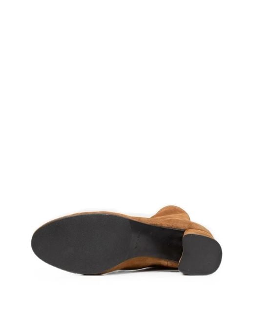 Poche Paris Brown Suede Rear-Zip Ankle Boots