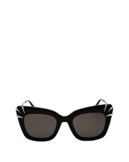DIFF Black Cat-Eye Frame Sunglasses