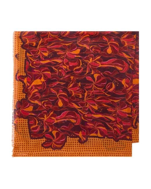 Écharpe À Motif Géométrique Maliparmi en coloris Red