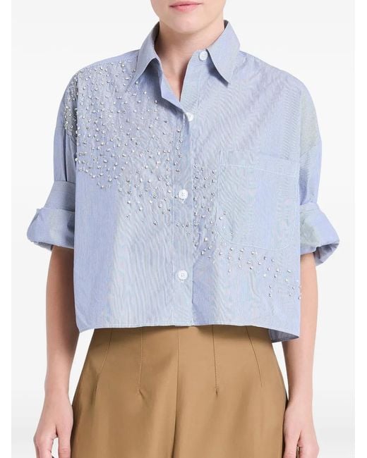 Twp Blue Next Ex Shirt Striped Crystal Shirt