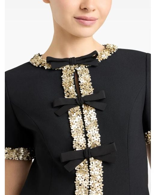 Cinq À Sept Black Maelle Embellished Mini Dress