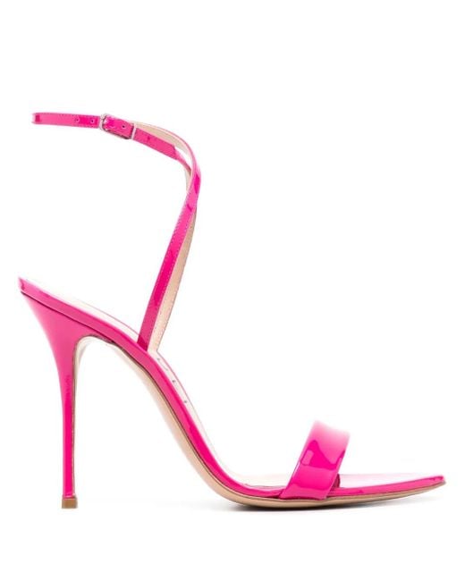 Casadei Pink Scarlet Tiffany 100Mm Leather Sandals