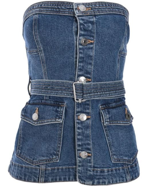 Jonathan Simkhai Bustier Top in het Blue