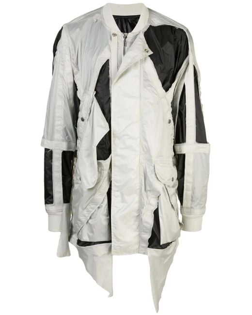 Rick Owens Gray Cut-Out Detail Jacket for men