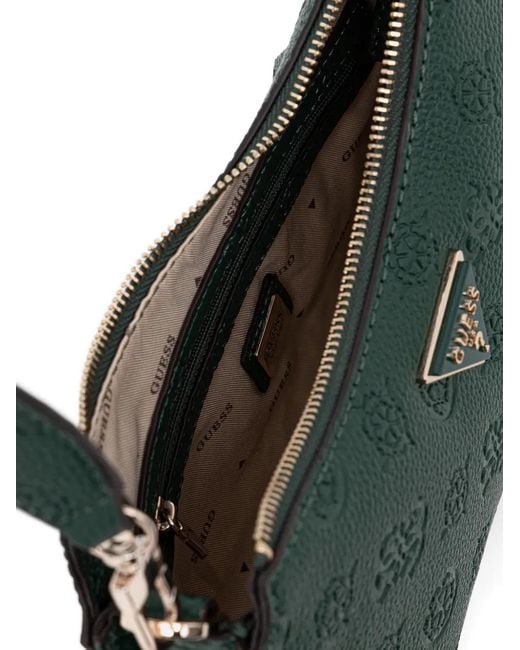 Guess Green Cresidia 4G Embossed Shoulder Bag