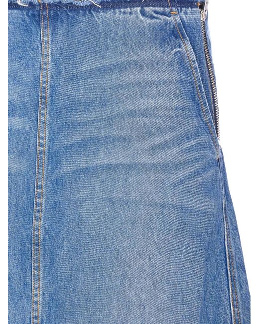 Alexander Wang Blue A-Line Denim Maxi Skirt