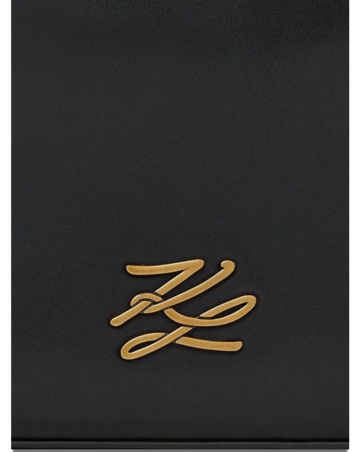 Karl Lagerfeld Blue Bowling Bag S Cad Logo
