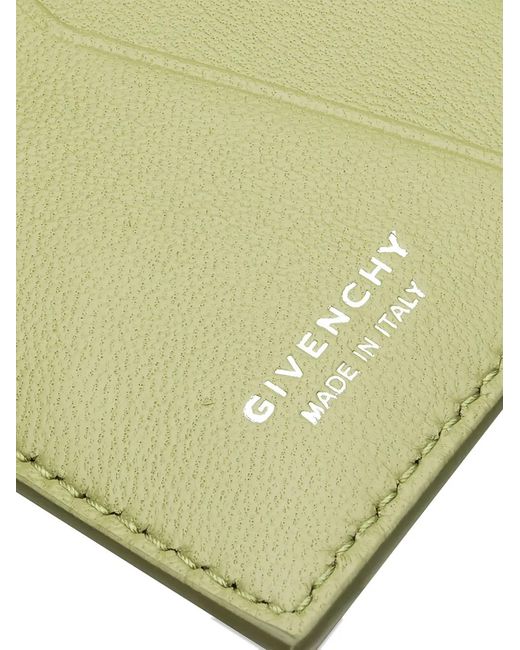 Givenchy Green 4G-Motif Micro Leather Card Holder for men