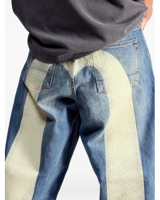 Vaqueros Daicock Estampados Evisu de hombre de color Blue