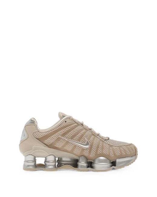 Nike White Shox Tl Lace-Up Sneakers