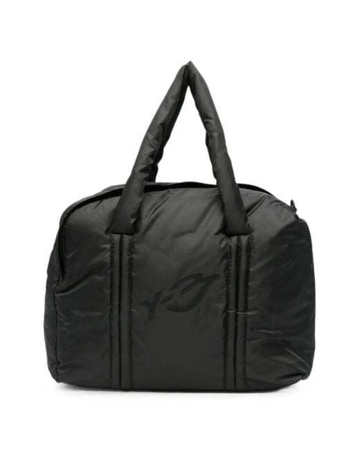 Y-3 Black Padded-Strap Tote Bag for men