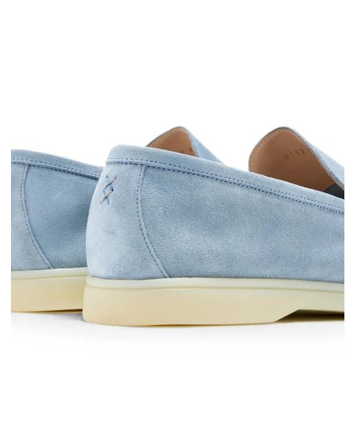 Forsa Blue Suede Slip-On Loafers for men