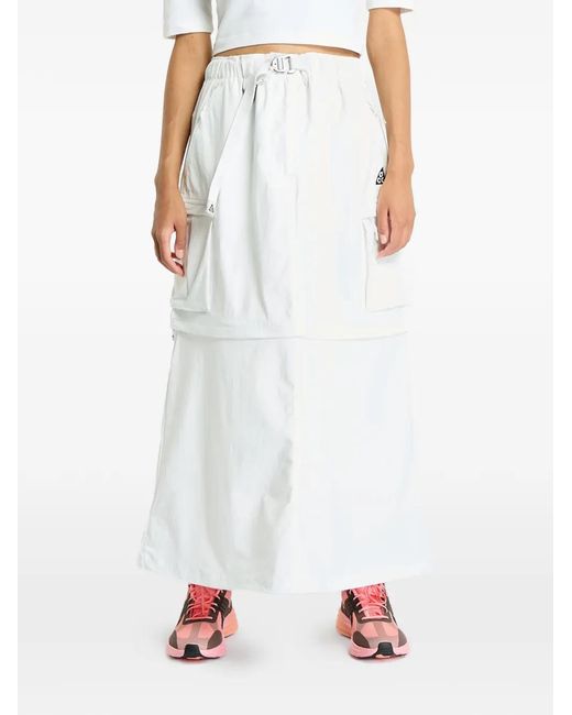 Nike White Acg "Smith Summit" Maxi Skirt