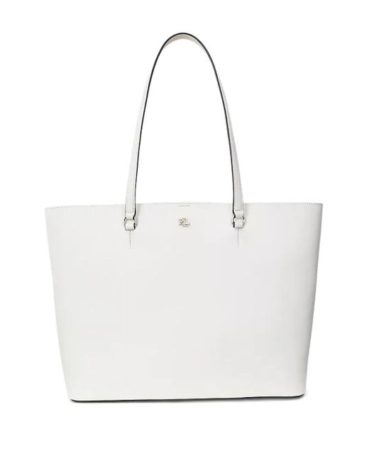 Ralph Lauren White Große Karly Tote Bag